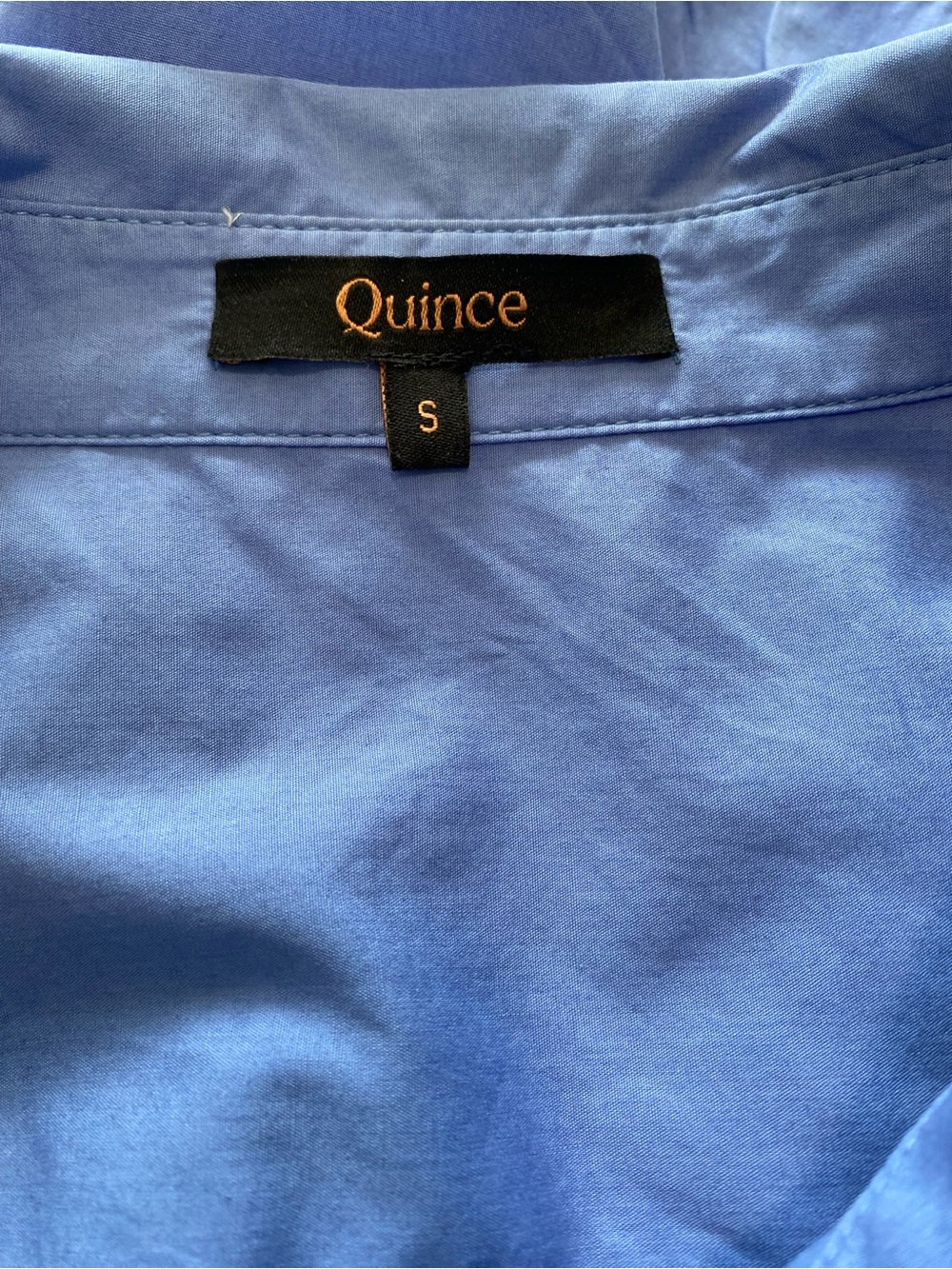 Quince Blue Ruffled Short-Sleeve Shirt Dress - Picture 4 of 8